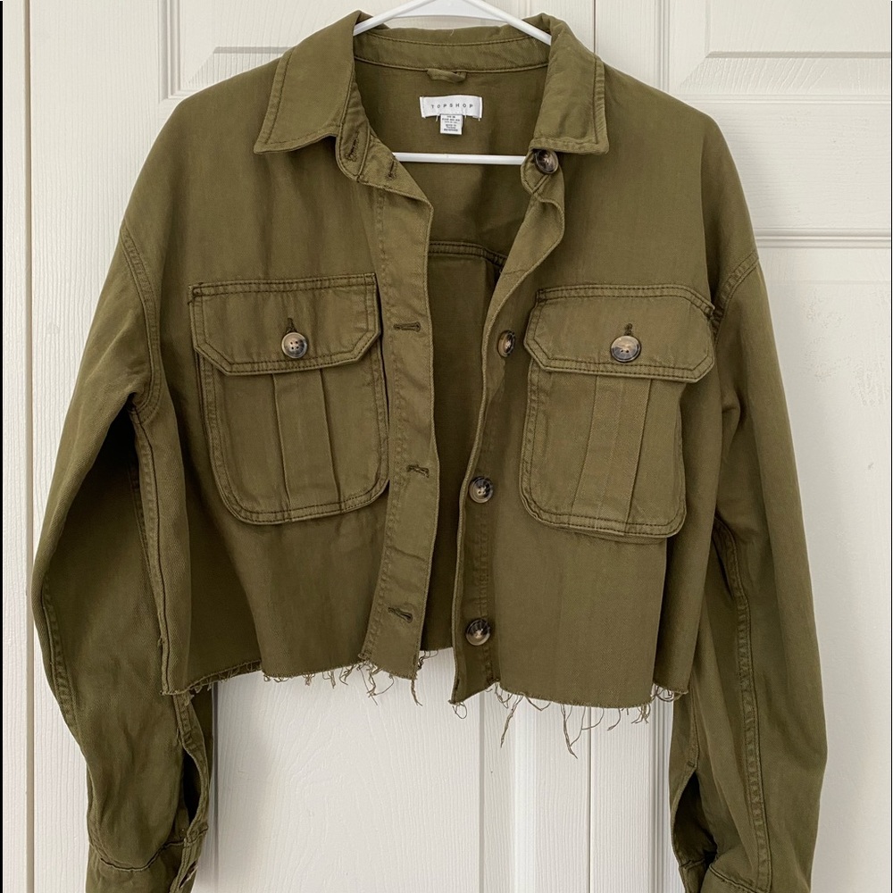 New w/out tags Topshop cropped shirt jacket